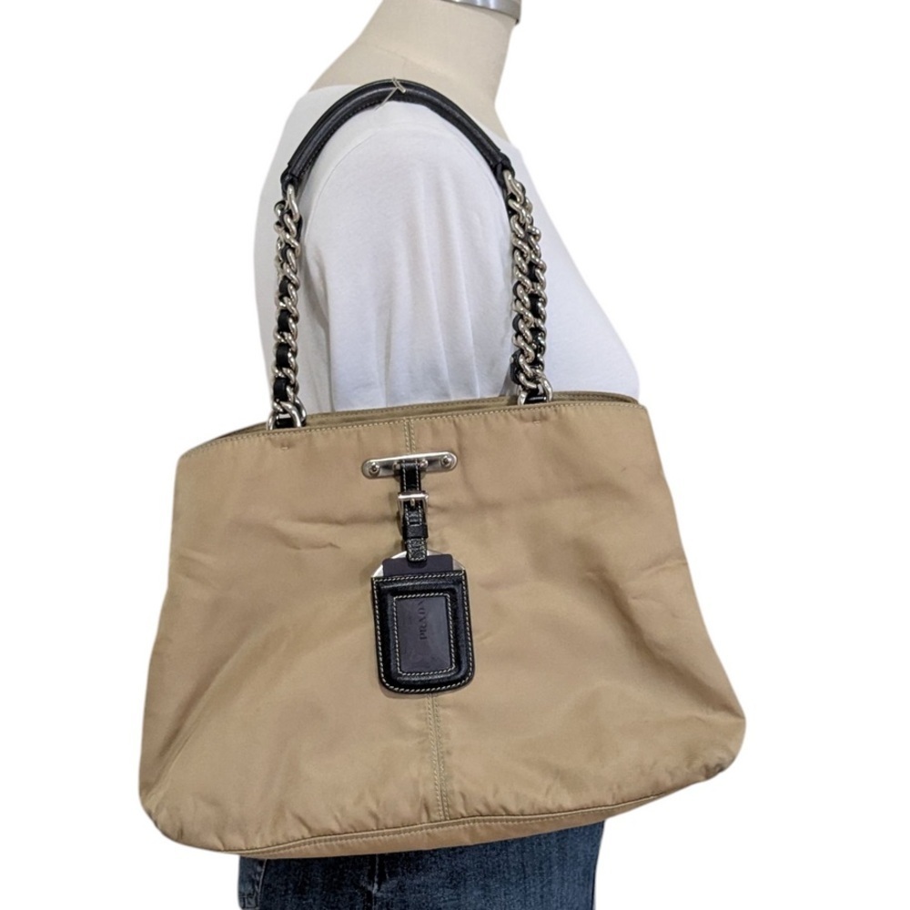 PRADA —Tessuto chain shoulder bag - Picture 4 of 16